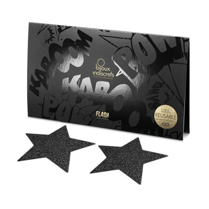 BIJOUX - CAPPUCCI PER CAPEZZOLI INDISCRETI BLACK STAR FLASH