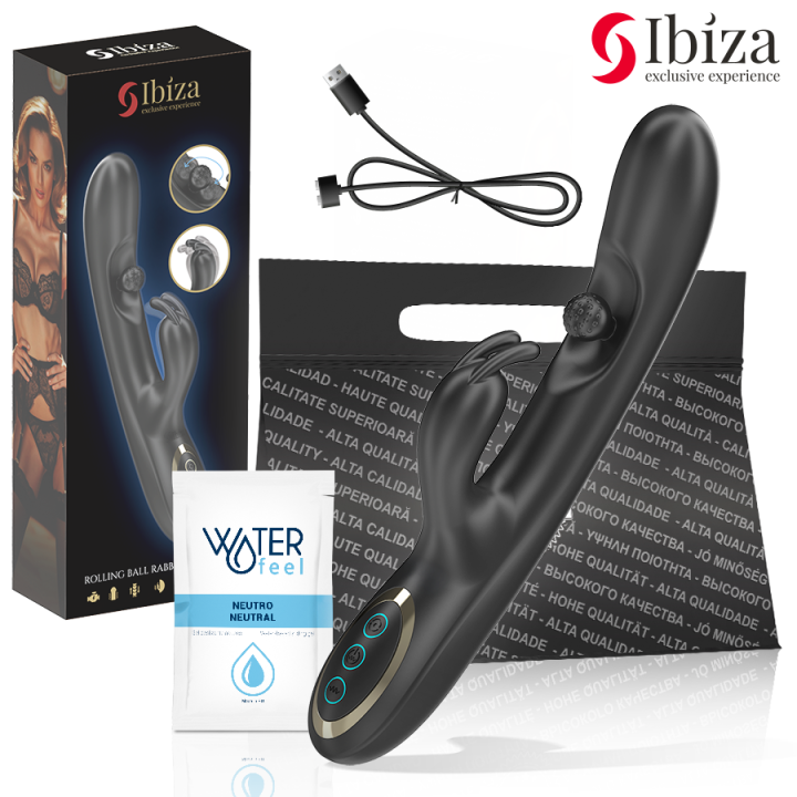 IBIZA potente VIBRATORE RABBIT con perla rotante  massaggiante
