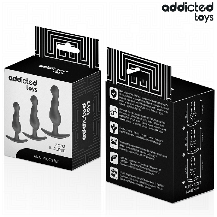 ADDICTED TOYS - SET DI 3 TAPPI ANALI MODELLO 1