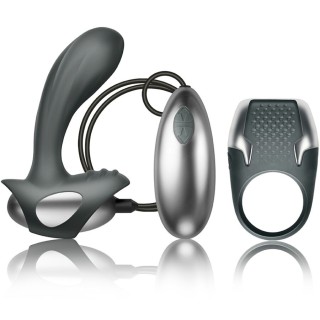 CLIMAXIMUM - EXCITE KIT ANELLO PER IL PENE + MASSAGGIATORE PER LA PROSTATA CON FILO