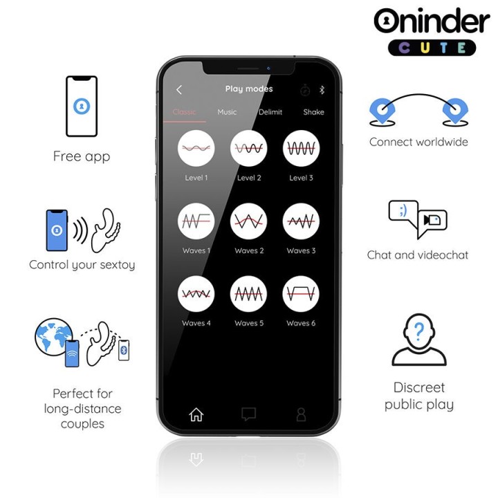 ONINDER CUTE - LOVE 3 SOME TRIPLO VIBRATORE - APP GRATUITA IN TUTTO IL MONDO