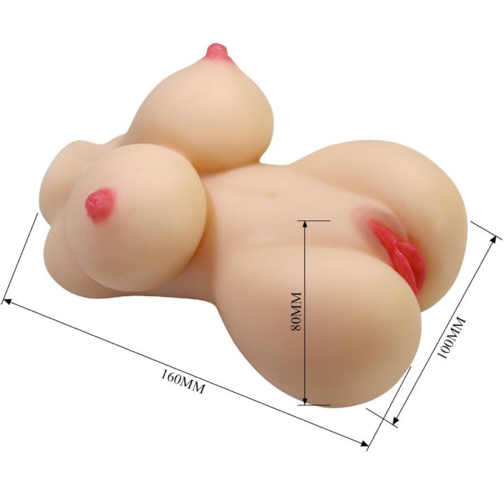 CRAZY BULL - HERTA MINI TORSO REALISTICO VAGINA FEMMINILE 497 G
