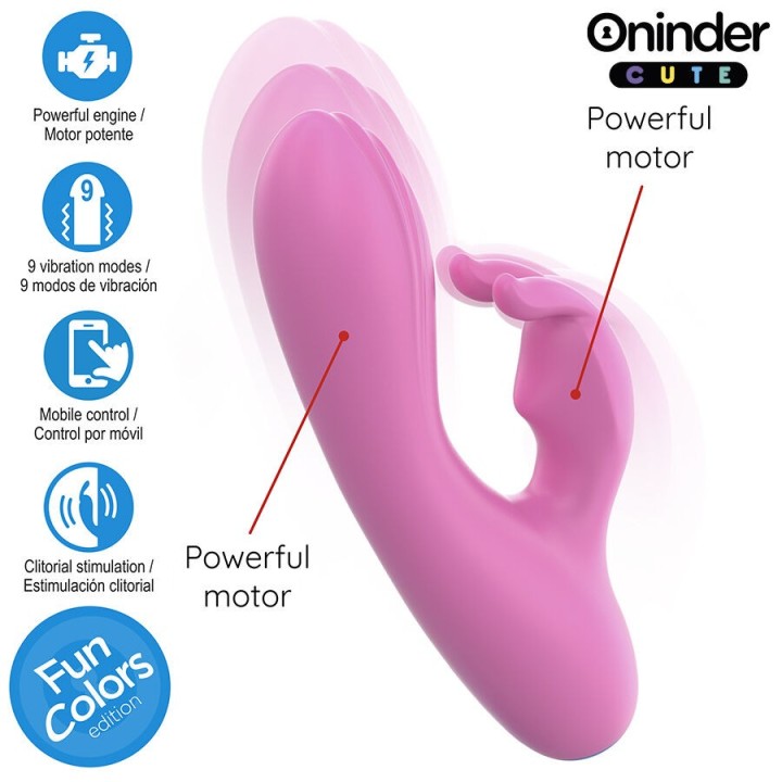 ONINDER CUTE - VIBRATORE CONIGLIETTO D'AMORE PER PUNTO G E CLITORIDE - APP GRATUITA IN TUTTO IL MONDO