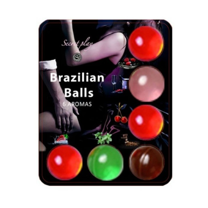 SECRETPLAY - BRASILLIAN BALLS LUBRIFICANTE HOT BALLS 6 UNITÀ
