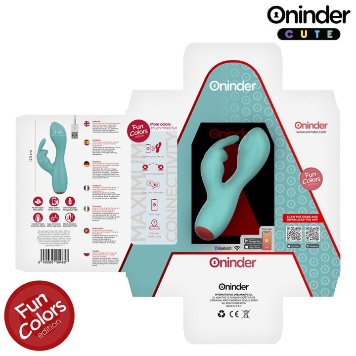 ONINDER CUTE - VIBRATORE CLITORIDEO PUNTO G LOVE BUNNY - APP GRATUITA IN TUTTO IL MONDO