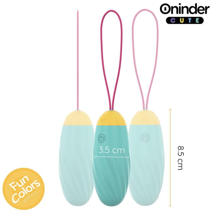 ONINDER CUTE - UOVO VIBRO-ROTANTE IN SILICONE CON GEMMA PER AMORE E PIACERE - APP GRATUITA IN TUTTO IL MONDO